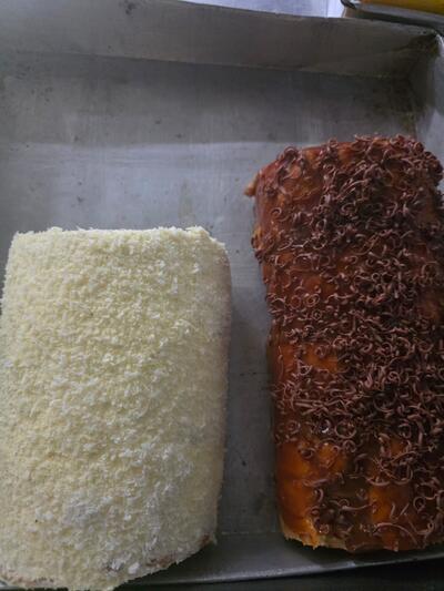 Rollos de coco y chocolate