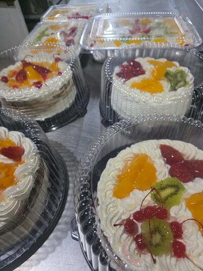 Queques de frutas empacados